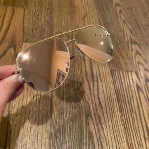 Quay High-Key Contrast Oversized Aviators